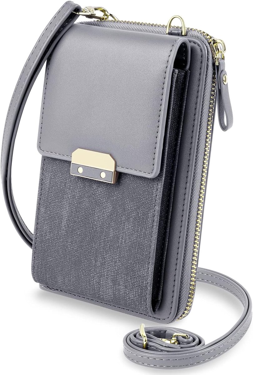 SnelShoppen - Mini PU Leren Telefoon Tas voor Vrouwen - Kleine Crossbody Schoudertas met Verstelbare Schouderriem en Kaartvak - Lichtgewicht Handtas v