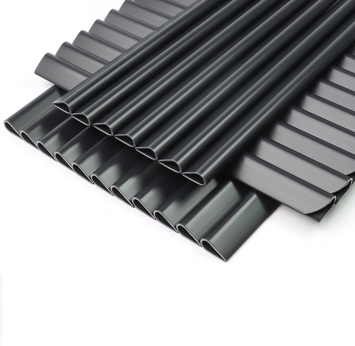 SnelShoppen - 40Pcs Bevestigingsclips voor Privacy Bescherming, PVC Clamp Rails met Kabelbinders voor Tuin, Balkon, Hekken, Dubbele Staafmatten, 19cm
