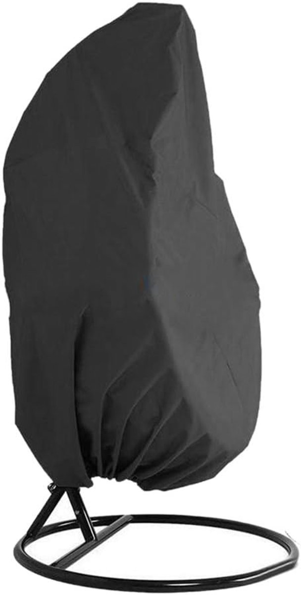SnelShoppen - Hangstoel Cover - Beschermhoes voor Schommelstoel - 190 x 115 cm - Zwart - Waterdicht, UV-bestendig, Duurzaam 210D Oxford - Tuin, Verand