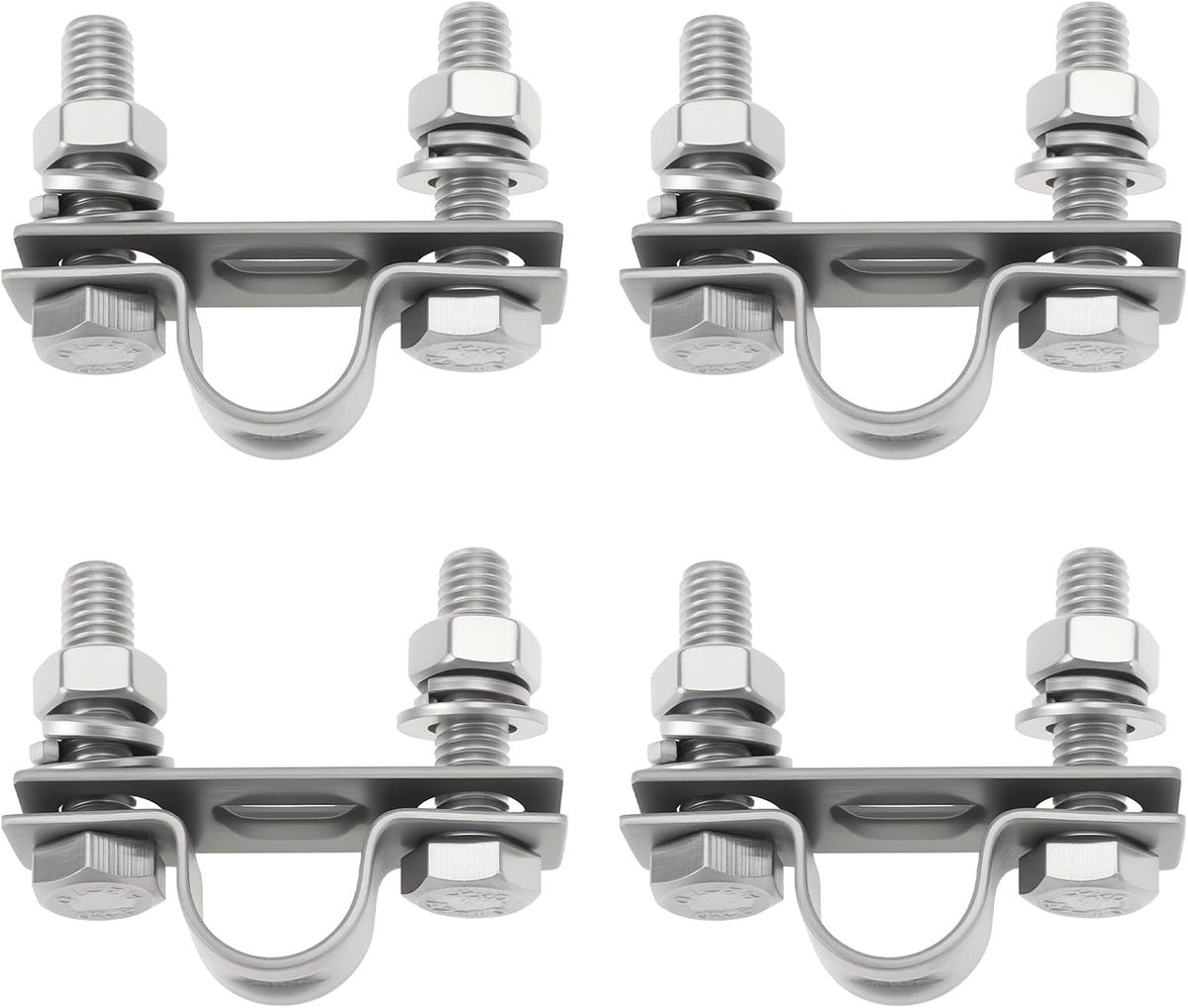 SnelShoppen - 4pcs 25mm Controle Throttle Kabel Klemmen - 304 RVS voor Schepen en Jachten - Corrosiebestendig - Compleet Set met Beugels en Ringen