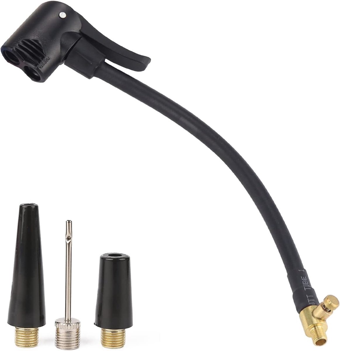 SnelShoppen - Car Valve Lever Connector Adapter - Brass Tire Fill Nipple met Valve Thread voor Auto, Fiets, Motor - Duurzaam, Lekvrij en Gebruiksvrien