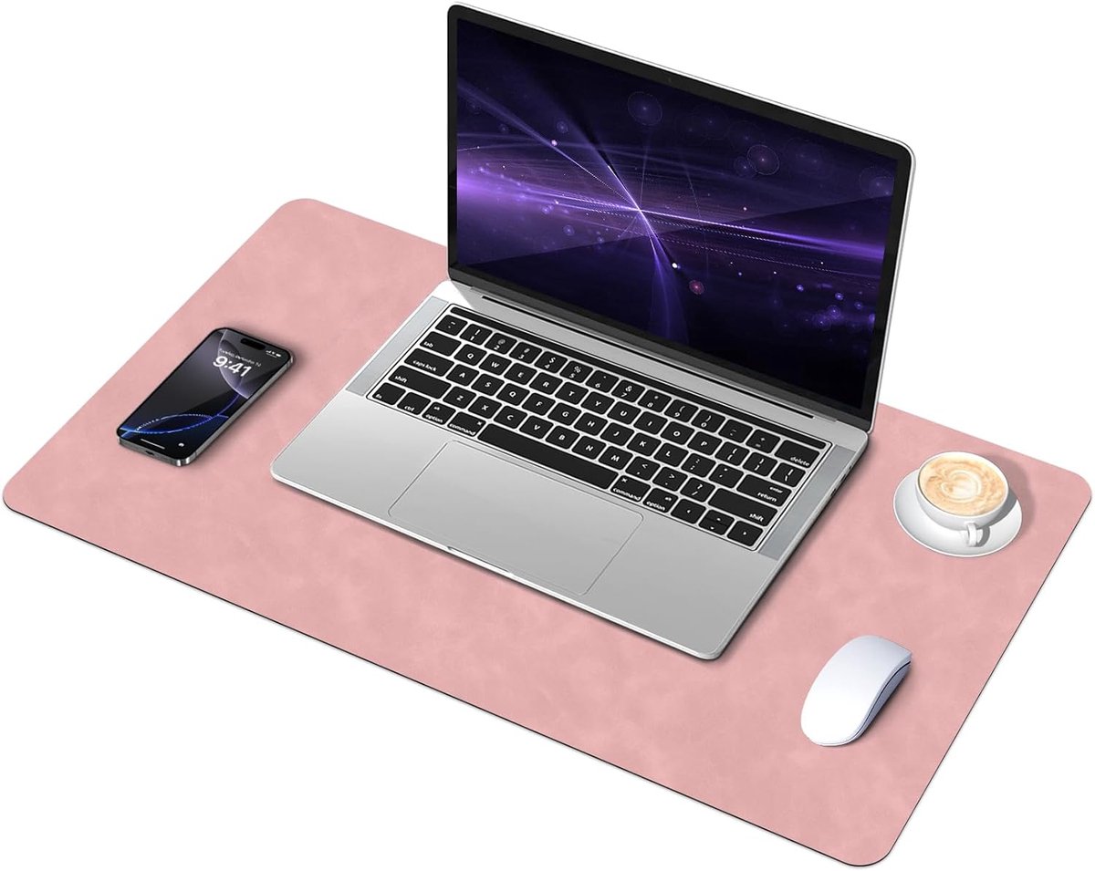 SnelShoppen - Weathered Desk Mat, Suede Leren Bureau Mat, Antislip Computer Mat, Muismat en Toetsenbord Mat, Bureau Pads en Rollen Blokken voor Thuis