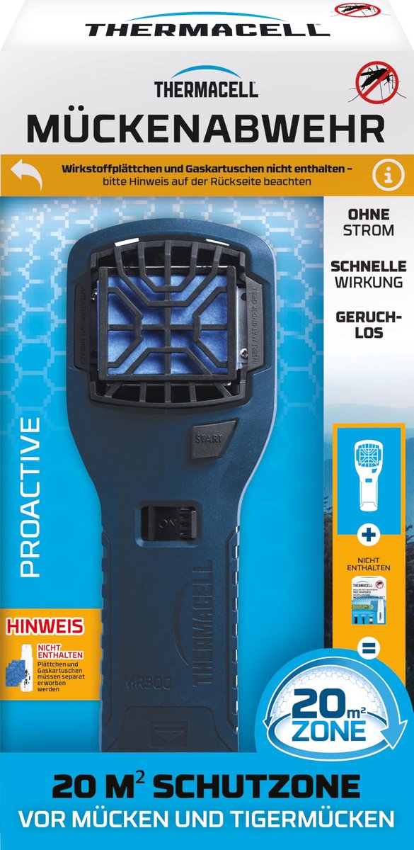 SnelShoppen - Thermacell Proactive MR 300 Muggenafweer Apparatuur - Innovatieve Handheld Muggenbeschermer voor Kamperen, Vissen, Outdoor Activiteiten,