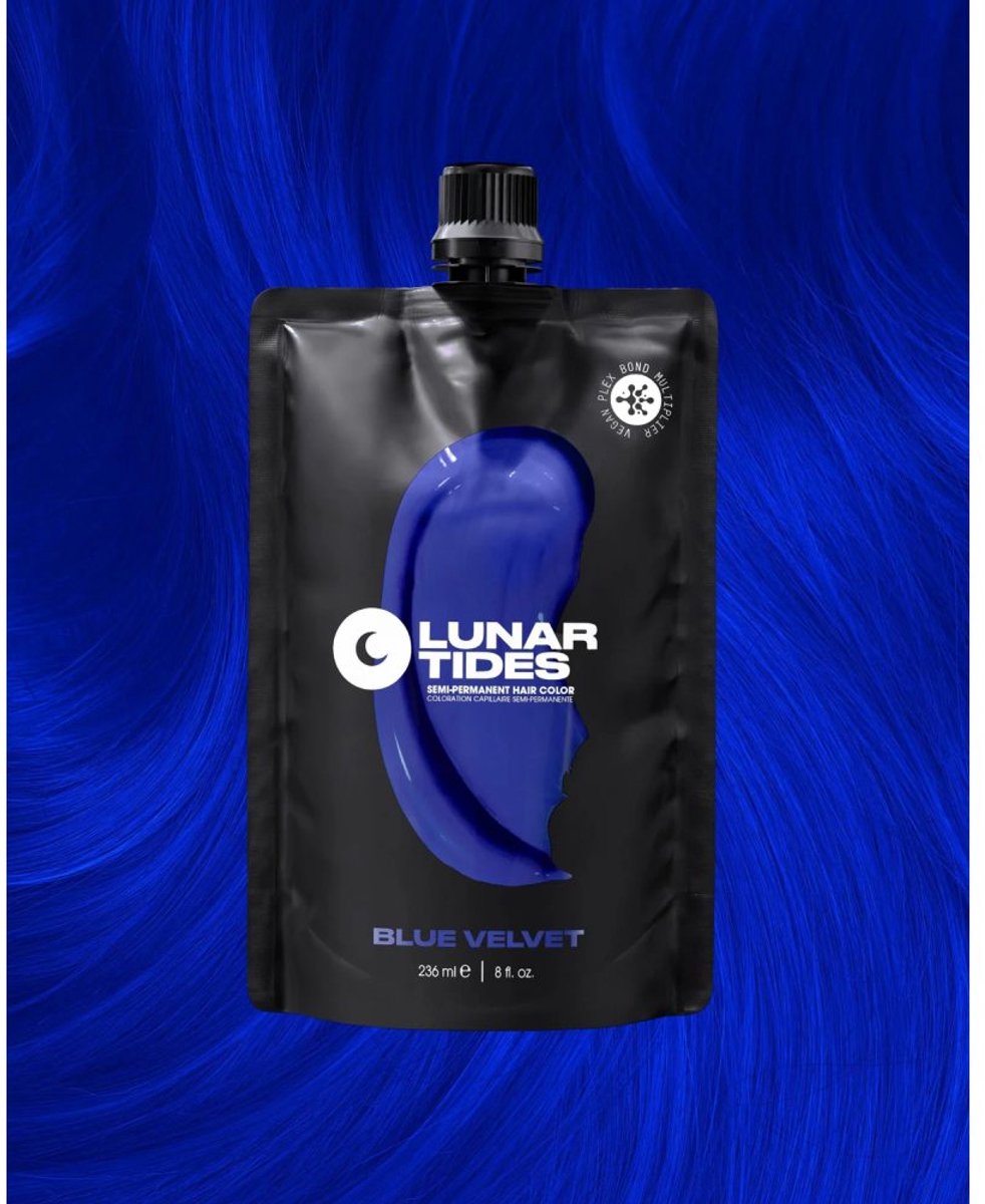 Lunar Tides - Blue Velvet Semi permanente haarverf - 4 oz / 118 ml - One Size - Blauw