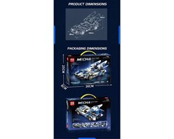 Mingdi Mecha Racing - Bouwsteenen Sportauto - 294 Stuks - Sci-Fi Tech Raceauto Speelgoed - Constructie Speelgoed voor Jongens en Meisjes - Model K2221