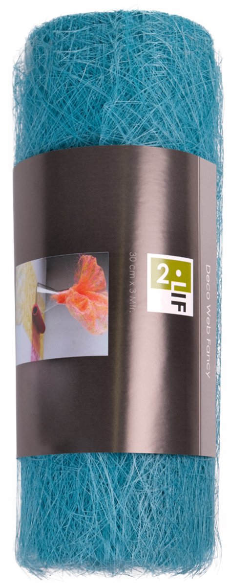 Decoweb Tafelband blauw 30cmx25mtr