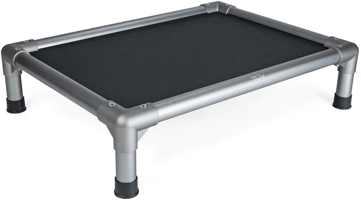 TrendPet Hondenstretcher 90x70 cm - Verhoogd Hondenbed Op Pootjes - Ademend - Voor Binnen & Buiten - Zwart