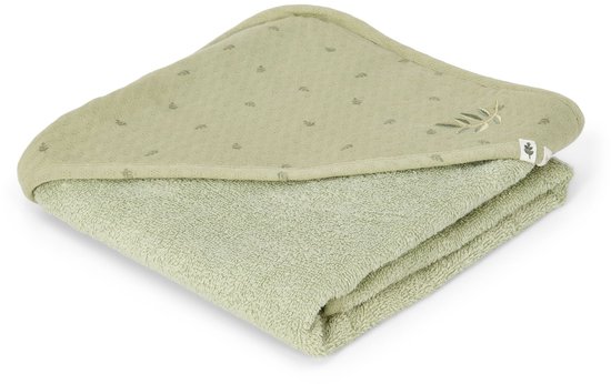 Little Dutch Pure Badcape - 100 x 100 cm - Sage van Little Dutch — afbeelding 4