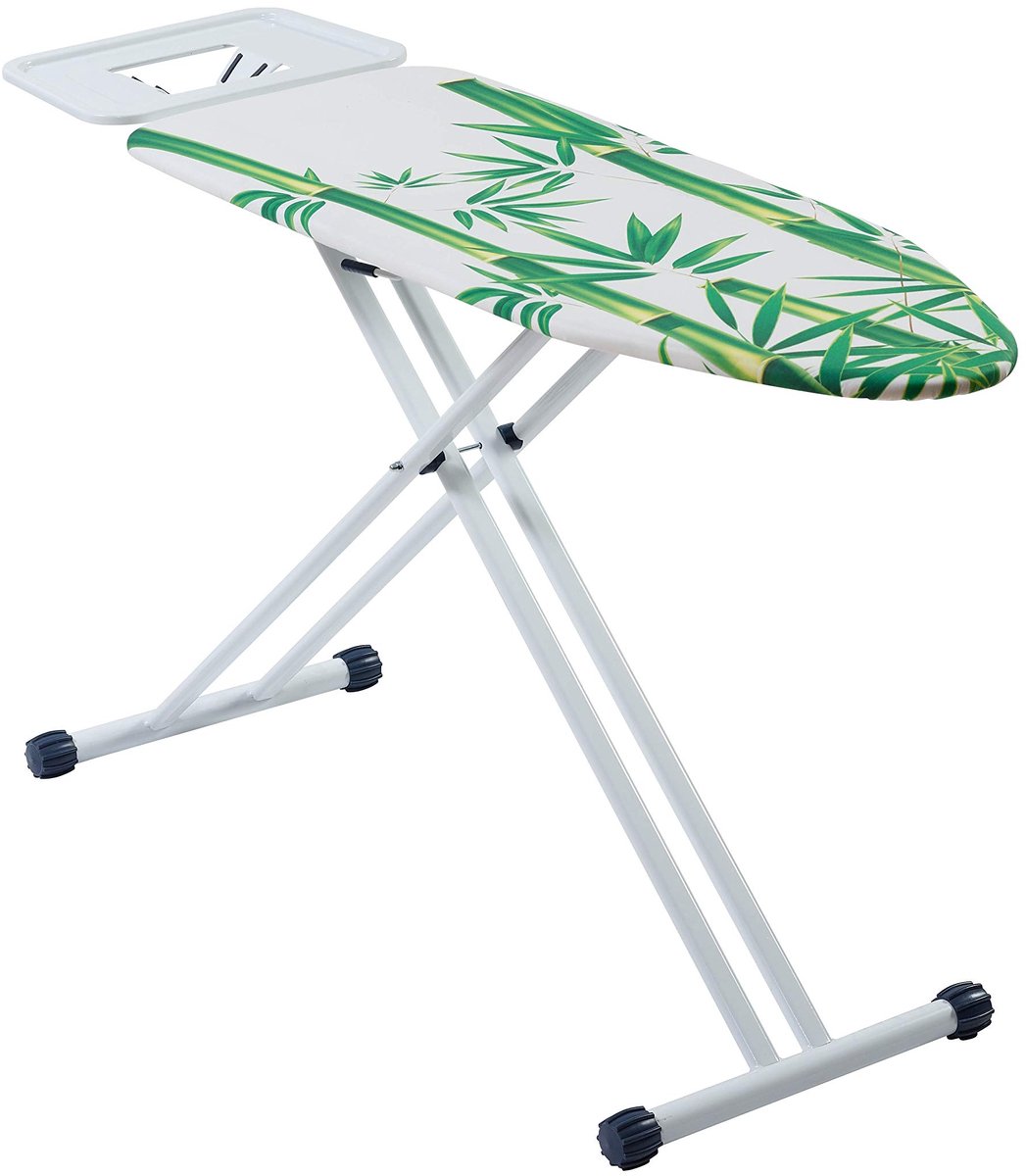 SnelShoppen - Strijkplank met Stoomstrijkijzer Ondersteuning, Verstelbare Hoogte 68-93 cm, Extra Dikke Cover, Ideaal voor Thuis, Kantoor, en Meer