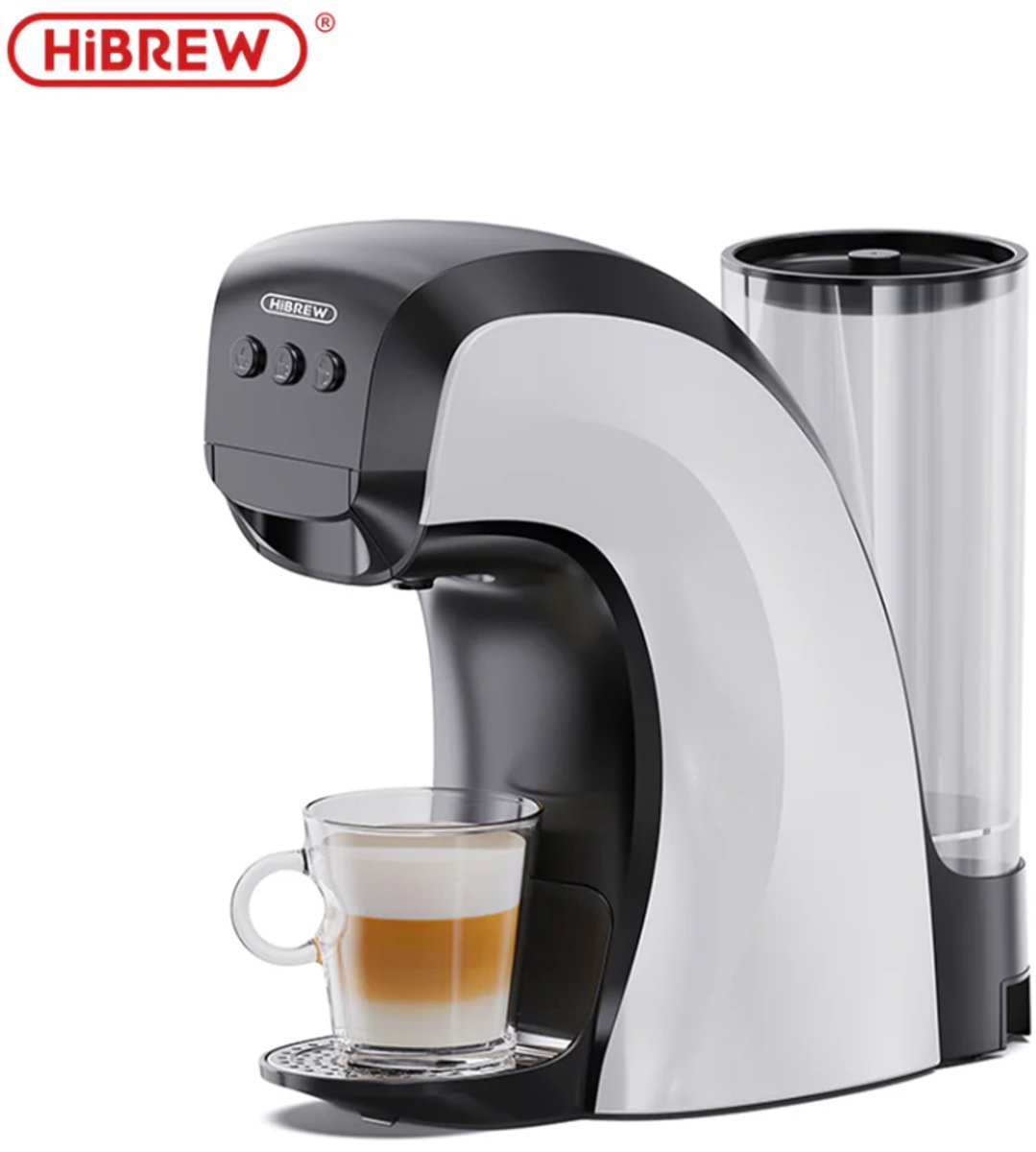 HiBREW H3B Koffiecupmachine - 19Bar - 3-in-1 (NS/DG capsules & gemalen koffie) - 850ml - Zwart