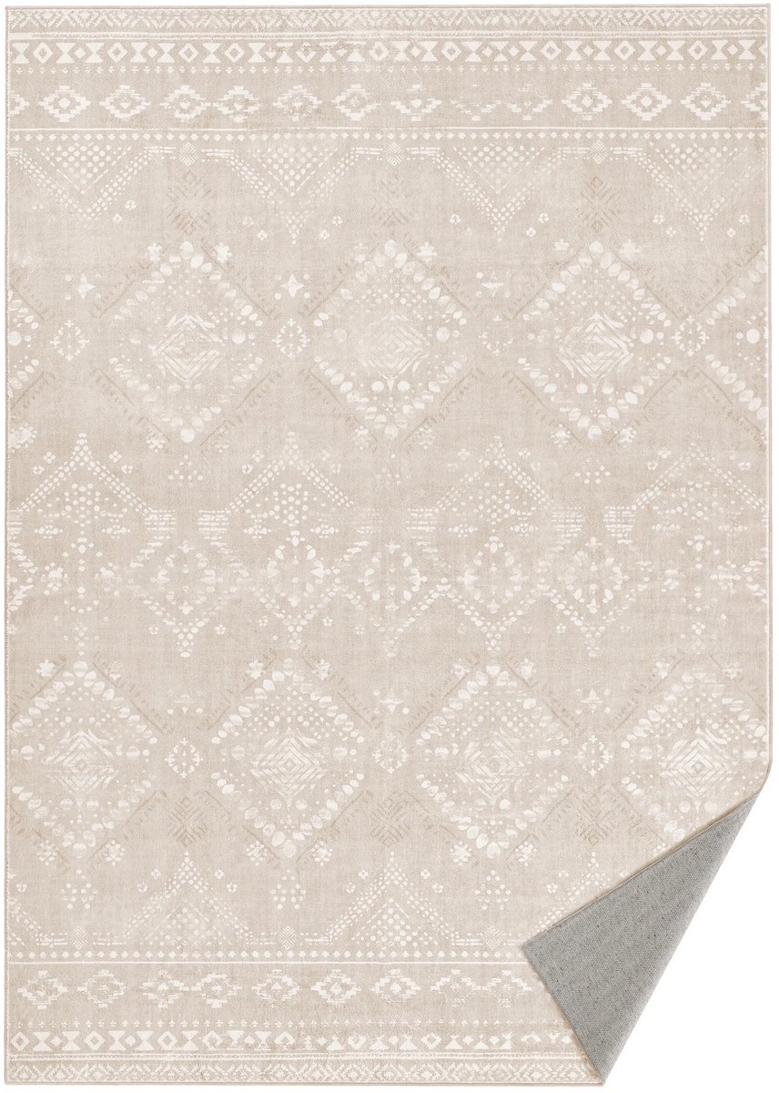 Atlasyx vloerkleed - Tapijt - Tapijt woonkamer - Woonkamer tapijt - Wasbaar vloerkleed - Zachte Vilten Voering - 160x230cm - Beige