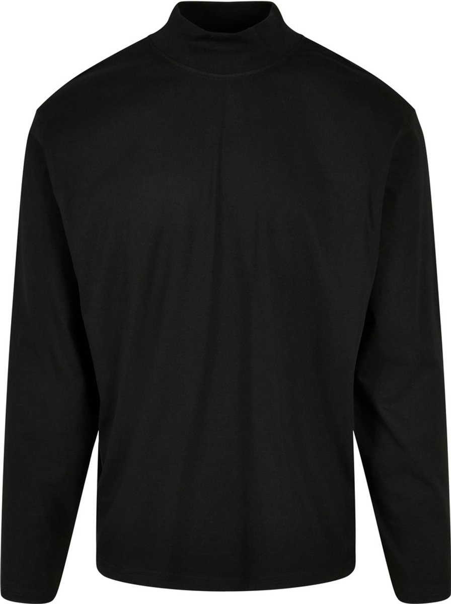 Urban Classics Heavy Boxy Mock Neck Longsleeve shirt S Zwart