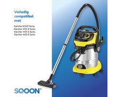 SQOON® Serviceset geschikt voor Kärcher WD 3 - Gelijk aan model: 2.863-006.0 / 2.863-005.0 - Vervangingsset met stofzuigerzakken en filter voor nat- en droogzuigers