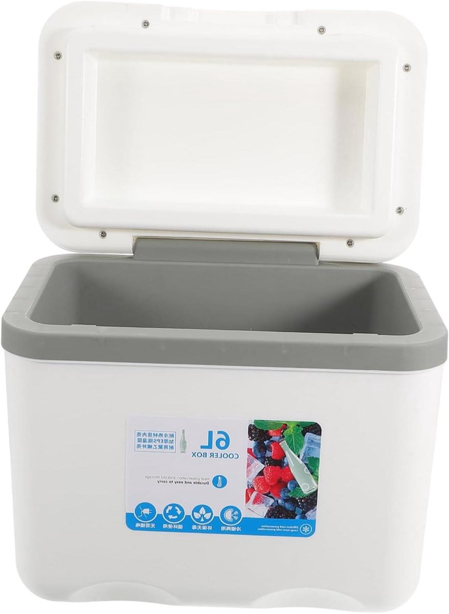 Harde Lunchkoeler - Koelbox Auto - Eten Koel Houden - Uitstekende Isolatie - 27x23x18 CM - Wit