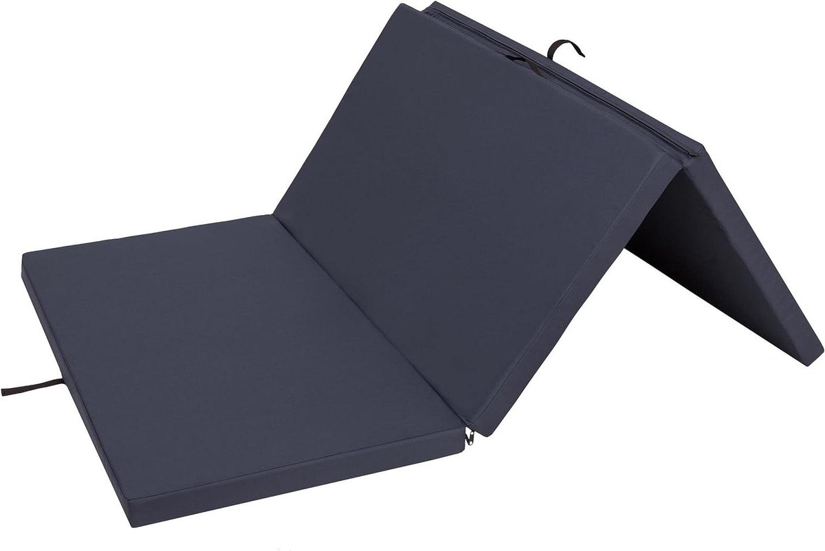 Opvouwbare Matras - Gastenmatras Trainingsmatras - Comfortabel Rusten - Afneembare Hoes - 195 x 120 cm - Donkerblauw