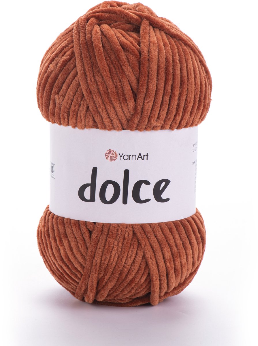 YarnArt Dolce Chenillegaren - 100% Micropolyester - voor Amigurumi Haken en Breien - 100g / 120m - Kleur 793