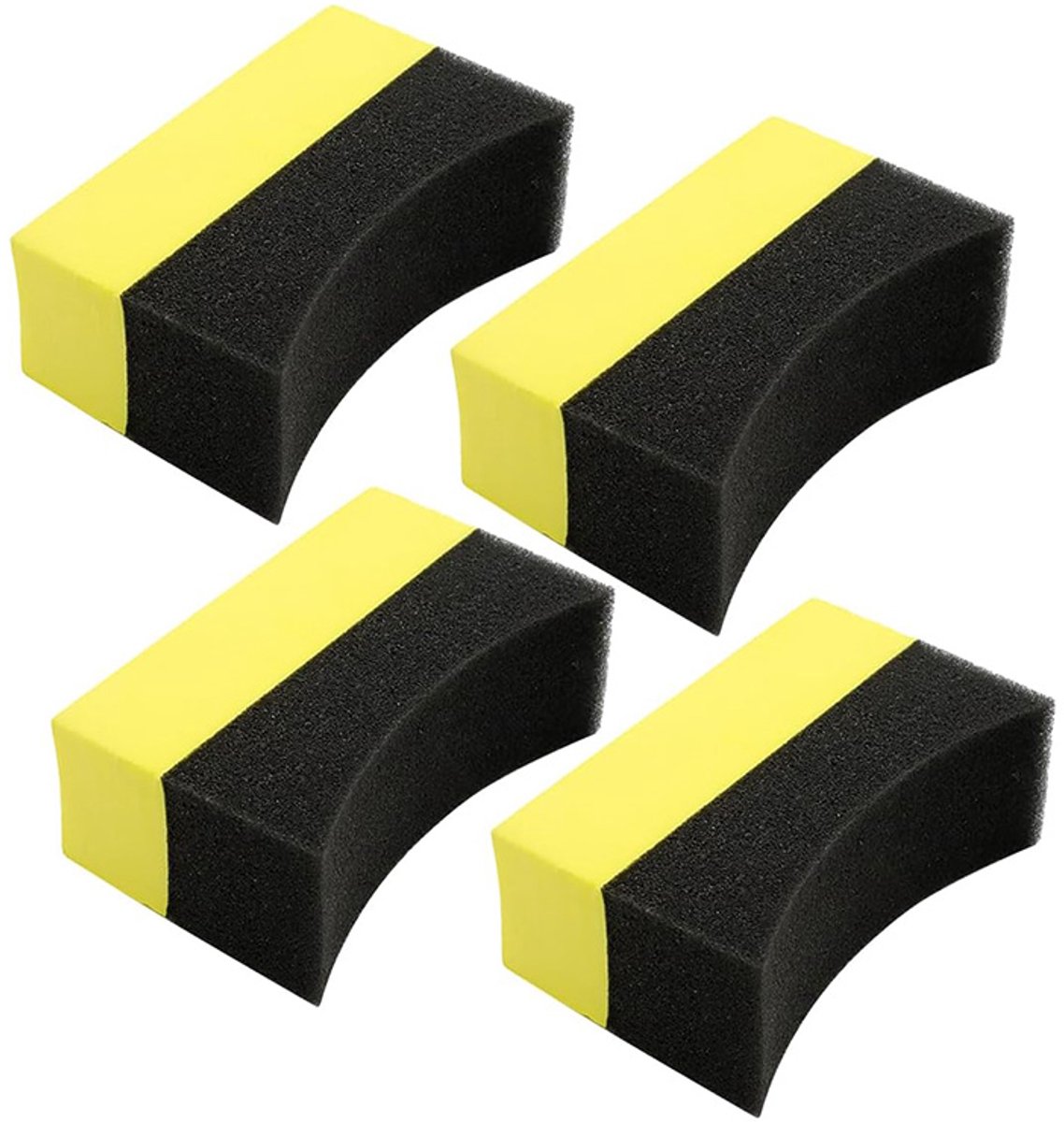 Band Polijst Spons - 4 Stuks Bandwax Aanbreng Pads, Bandglans Reinigingsgereedschap voor SUV, Camper en Vrachtwagen