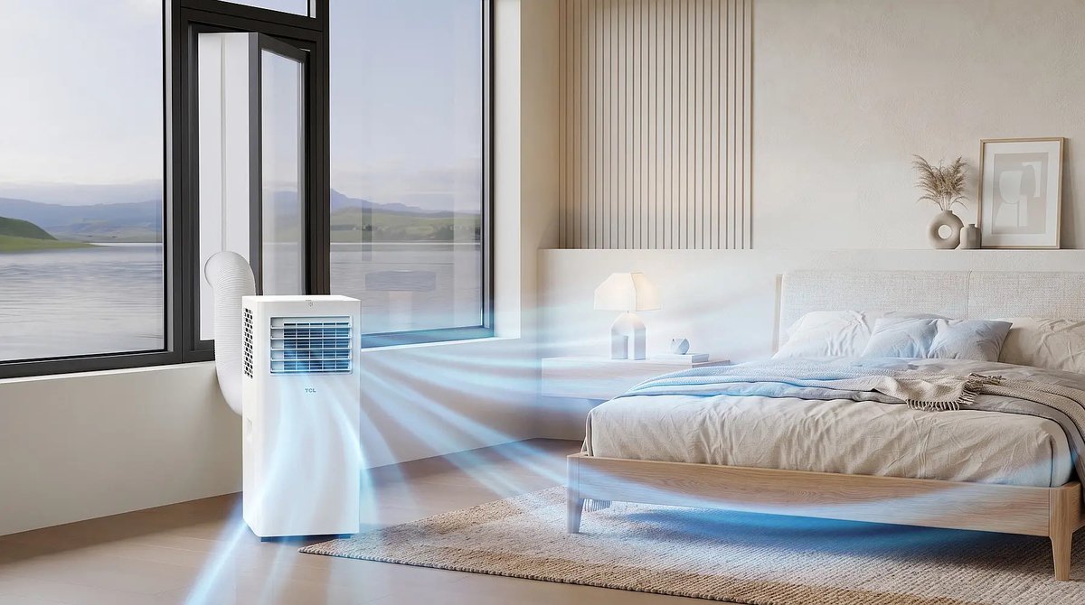 TCL Mobiele Airco - 9000 BTU - 3-in-1 AC-koeling / ventilator / luchtontvochtiger modus, Alleen koelen, Afstandsbediening, Inclusief kit voor schuifraam, Energieklasse A thumbnail 6