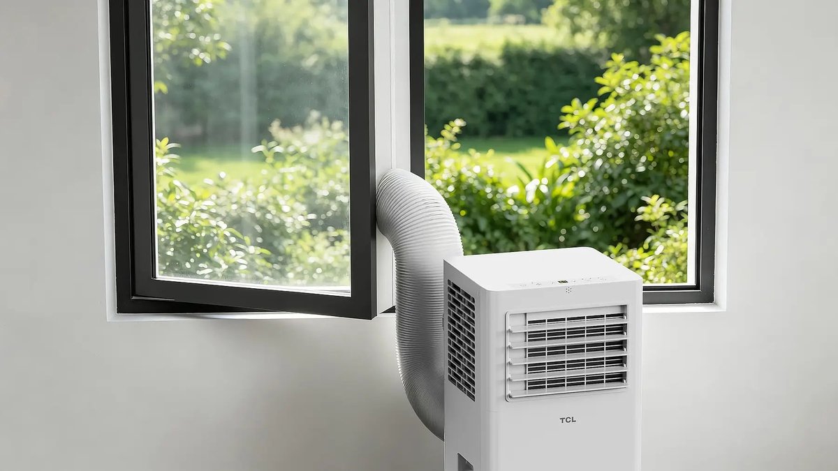 TCL Mobiele Airco - 9000 BTU - 3-in-1 AC-koeling / ventilator / luchtontvochtiger modus, Alleen koelen, Afstandsbediening, Inclusief kit voor schuifraam, Energieklasse A thumbnail 4