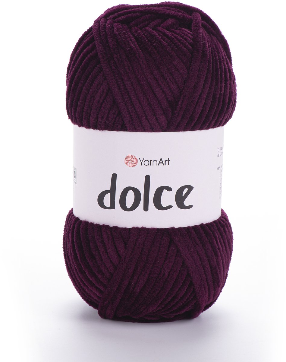 YarnArt Dolce Chenillegaren - 100% Micropolyester - voor Amigurumi Haken en Breien - 100g / 120m - Kleur 780