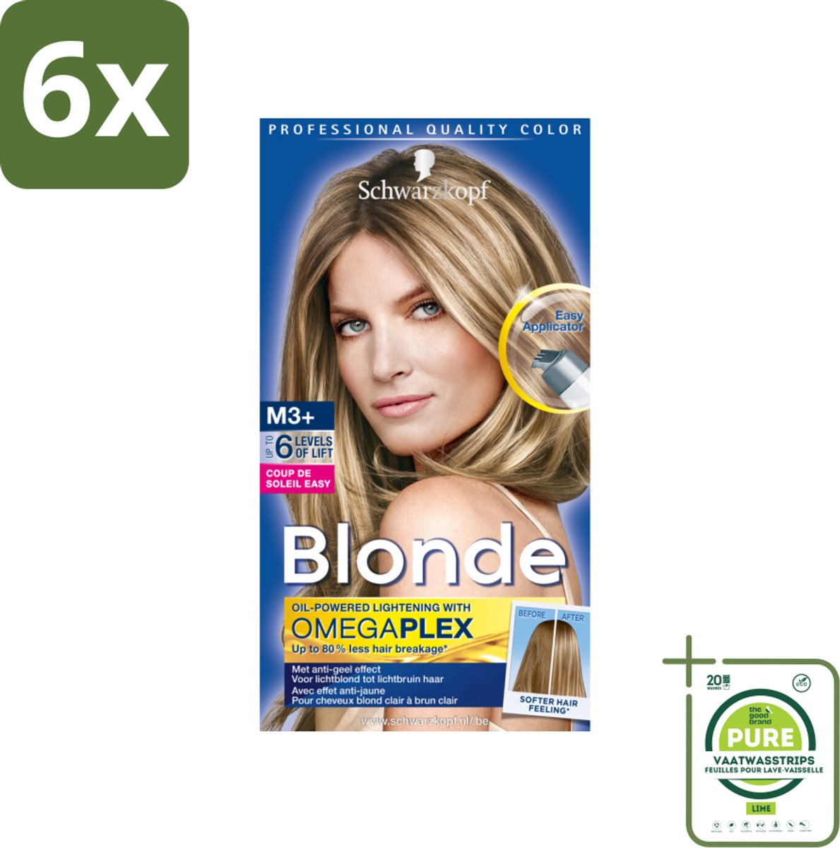 Schwarzkopf - Haarverf - Coupe de Soleil Easy Highlighter M3+ - Voordeelverpakking - 6 stuks - Highlights - Haarkleur