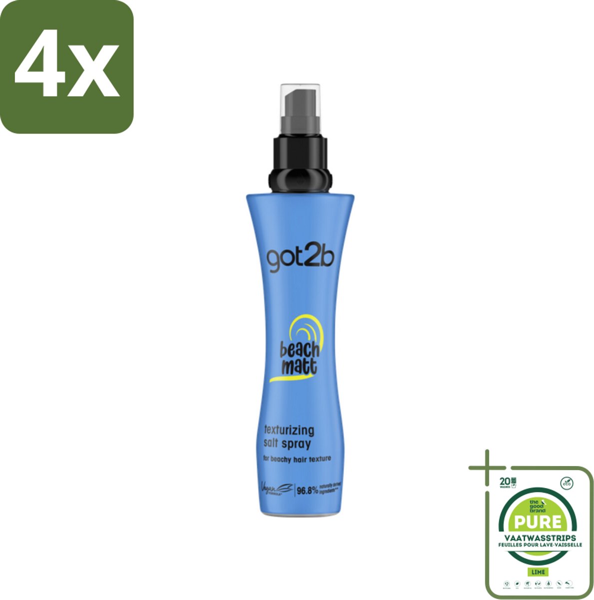 Got2B - Salt Spray - Beach Babe - 200 ml - Voordeelverpakking - 4 stuks - Strandlook - Zout spray