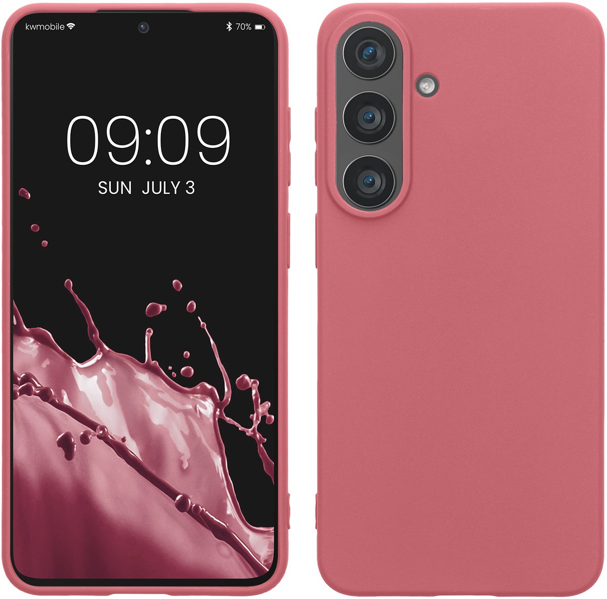 kwmobile telefoonhoesje geschikt voor Samsung Galaxy S26 FE - Hoesje voor smartphone - Back cover in donkerroze