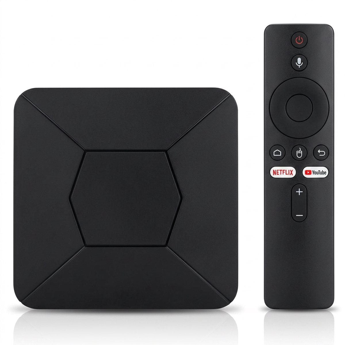 Android TV Box 4K - Mediaplayer - Android 10 - WiFi & Ethernet - Google Assistant - Voor Netflix, Videoland, Disney+, Ziggo GO en meer - Plug & Play - 2GB RAM / 8GB ROM