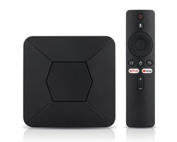 Android TV Box 4K - Mediaplayer - Android 10 - WiFi & Ethernet - Google Assistant - Voor Netflix, Videoland, Disney+, Ziggo GO en meer - Plug & Play - 2GB RAM / 8GB ROM