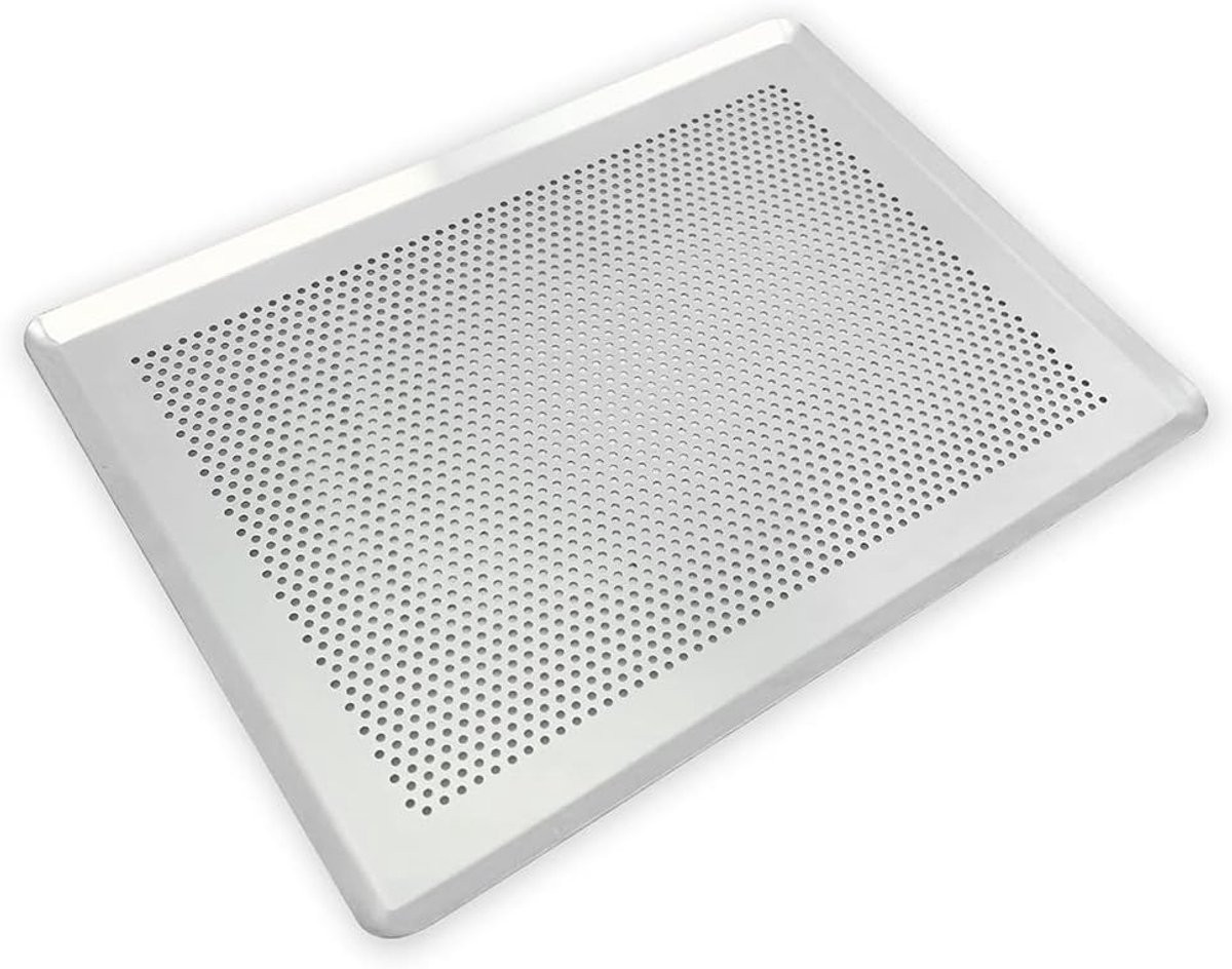 Geperforeerde Bakplaat - 40 x 30 cm - Aluminium - Geschikt voor Baguettes, Cakes, Pizza en Koekjes