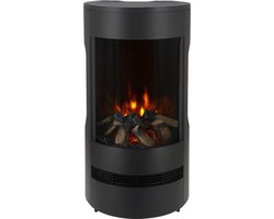 Livn Kendal Vrijstaande Haard - Panoramisch zicht - Elektrische Kachel - 2 Warmtestanden - 2000W - Realistisch LED-vlambeeld