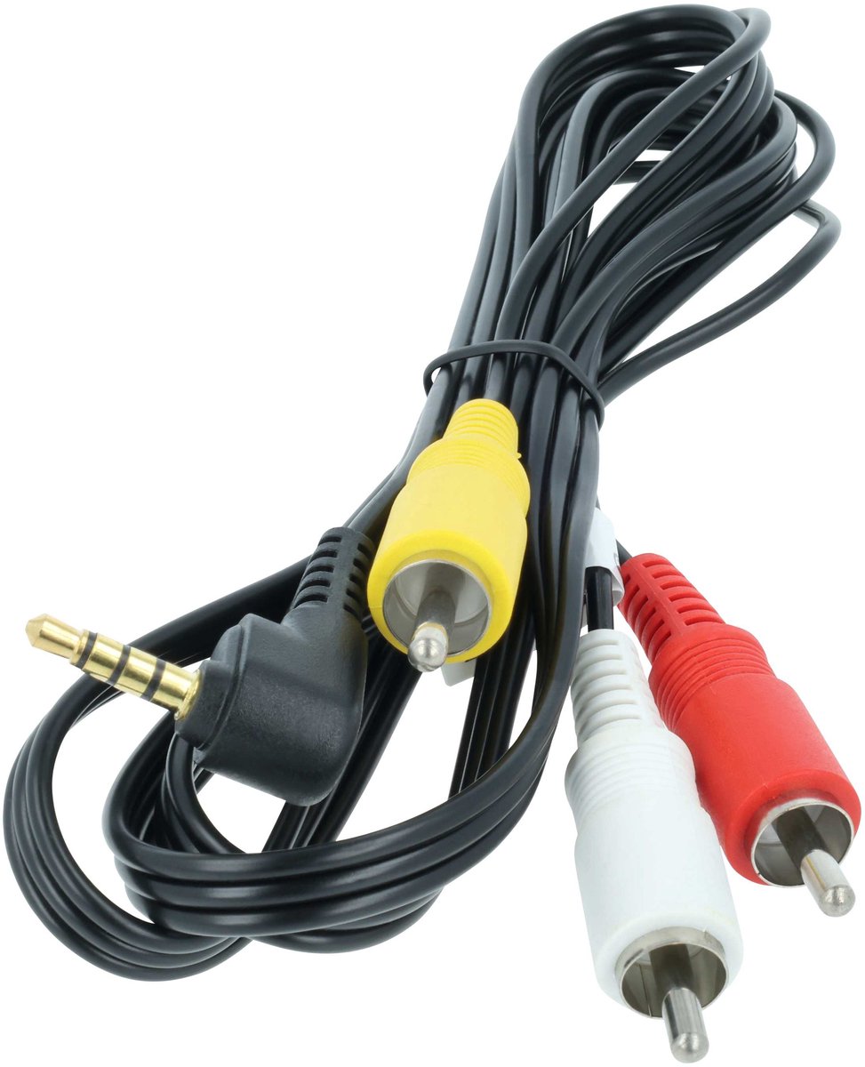 vhbw audio-video-composietkabel, compatibel met JVC GR-DVL317, GR-DVL307, GR-DVL315, GR-DVL220, GR-DVL257, GR-DVL310 camera, digitale camera - AV-kabel