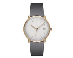 Junghans Max Bill Quartz 41/7857.02 - heren horloge - dames horloge - goudkleurige horloge - luxe