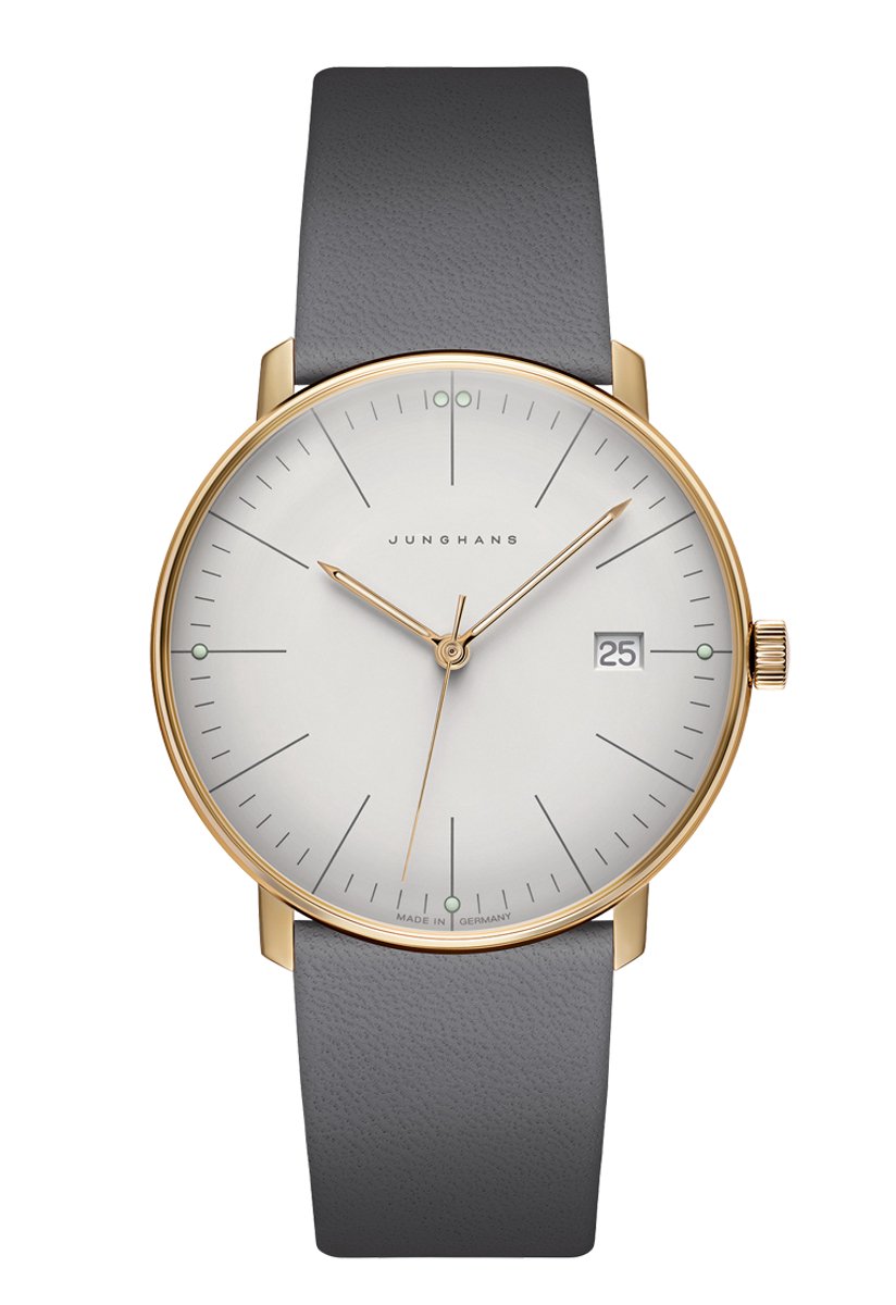 Junghans Max Bill Quartz 41-7857.02 - heren horloge - dames horloge - goudkleurige horloge - luxe