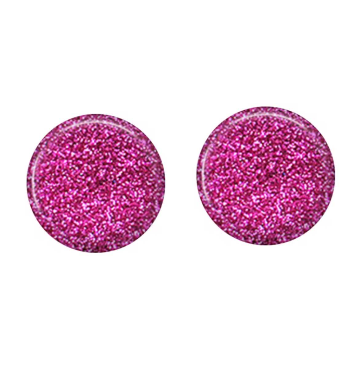 Clip oorbellen -paars -spikkel- 2 cm- geen gaatje- Charme Bijoux