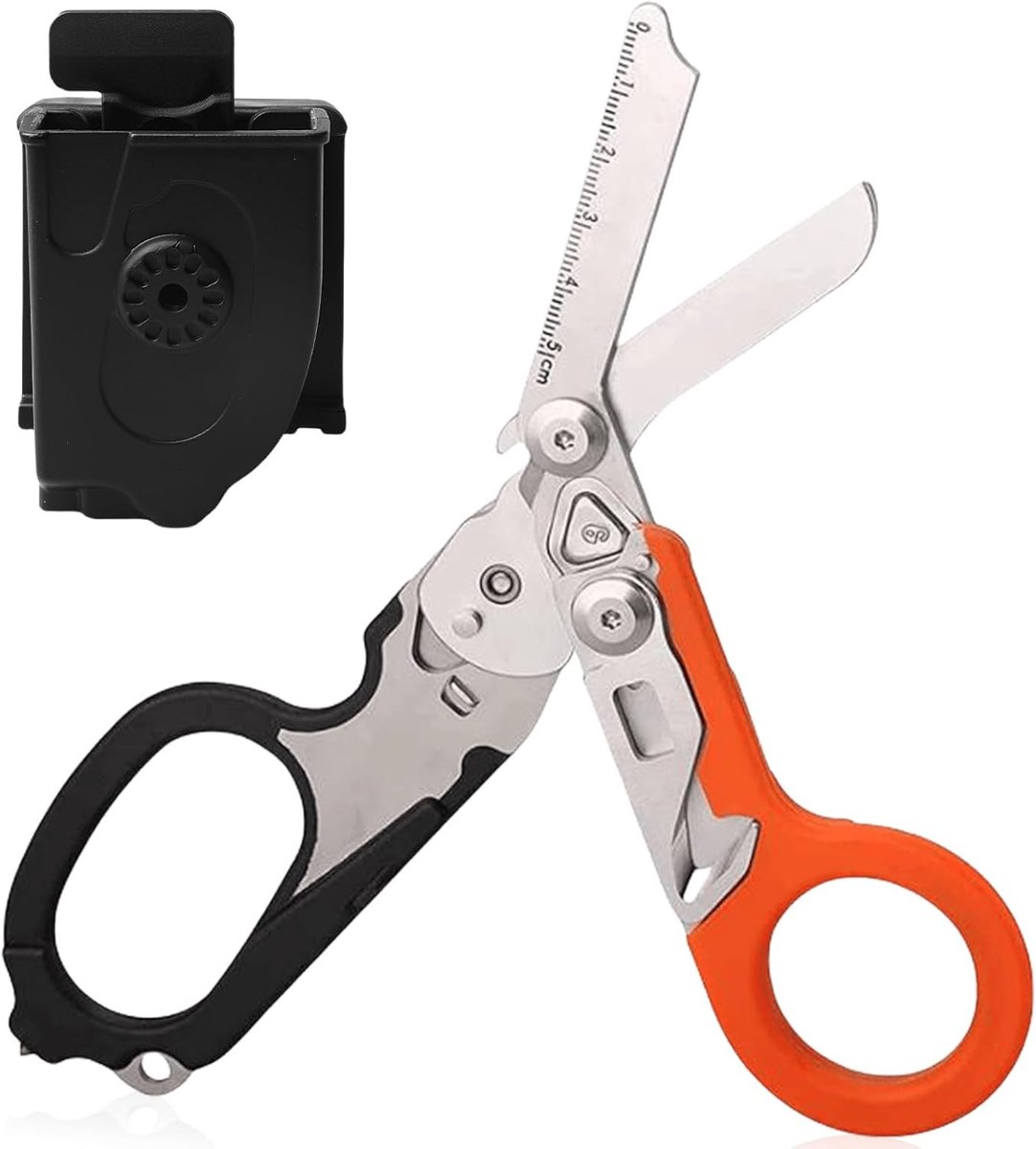 Noodscissors met Vouwfunctie van RVS, Multitool met 6 Functies voor Professioneel Gebruik, Ideaal voor Hulpdiensten en Dagelijkse Taken