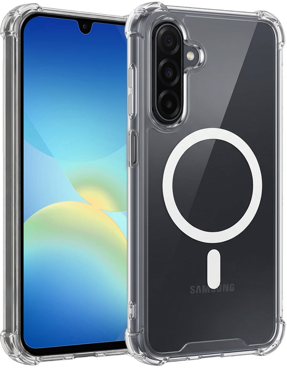 Hoesje - Geschikt voor Samsung Galaxy A26 - Magsafe Compatible - Sterk & Shockproof - Back Cover - Telefoon Hoes Shockproof - Shock Proof Case - Telefoonhoes - Transparant