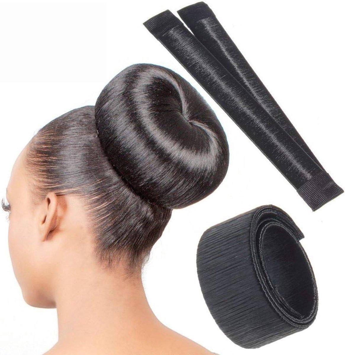 2x Knot maker - Magic bun maker - Haar knot maken - Haaraccessoire - Perfecte knot - Haarstyling tool - Bun maker - Hair bun tool - Haar hulpstukje - 2 stuks - Zwart - Jonyx