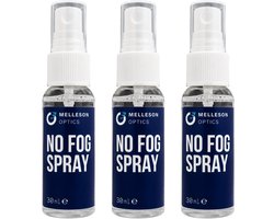 Melleson Optics - Anti-Condens Brilspray 3 x 30 ml - voor Brillenglazen van Plastic en Glas - Alcoholvrij - Veilig voor Anti-Reflecterende Coatings
