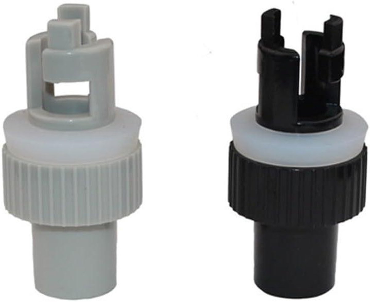 Ventieladapter Kajak - Slangadapter Boot - Watersport Accessoire - Robuust ABS Kunststof - 63.8 mm Hoog - Grijs