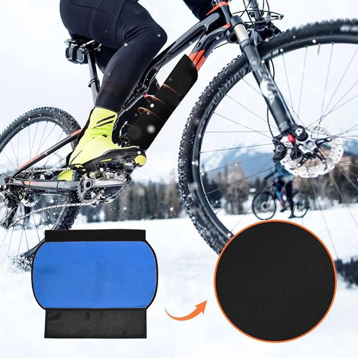 KZQ Universele e-bike accu beschermhoes - Waterdichte en stofdichte accuhoes - Geschikt voor geïntegreerde accu's - Blauw
