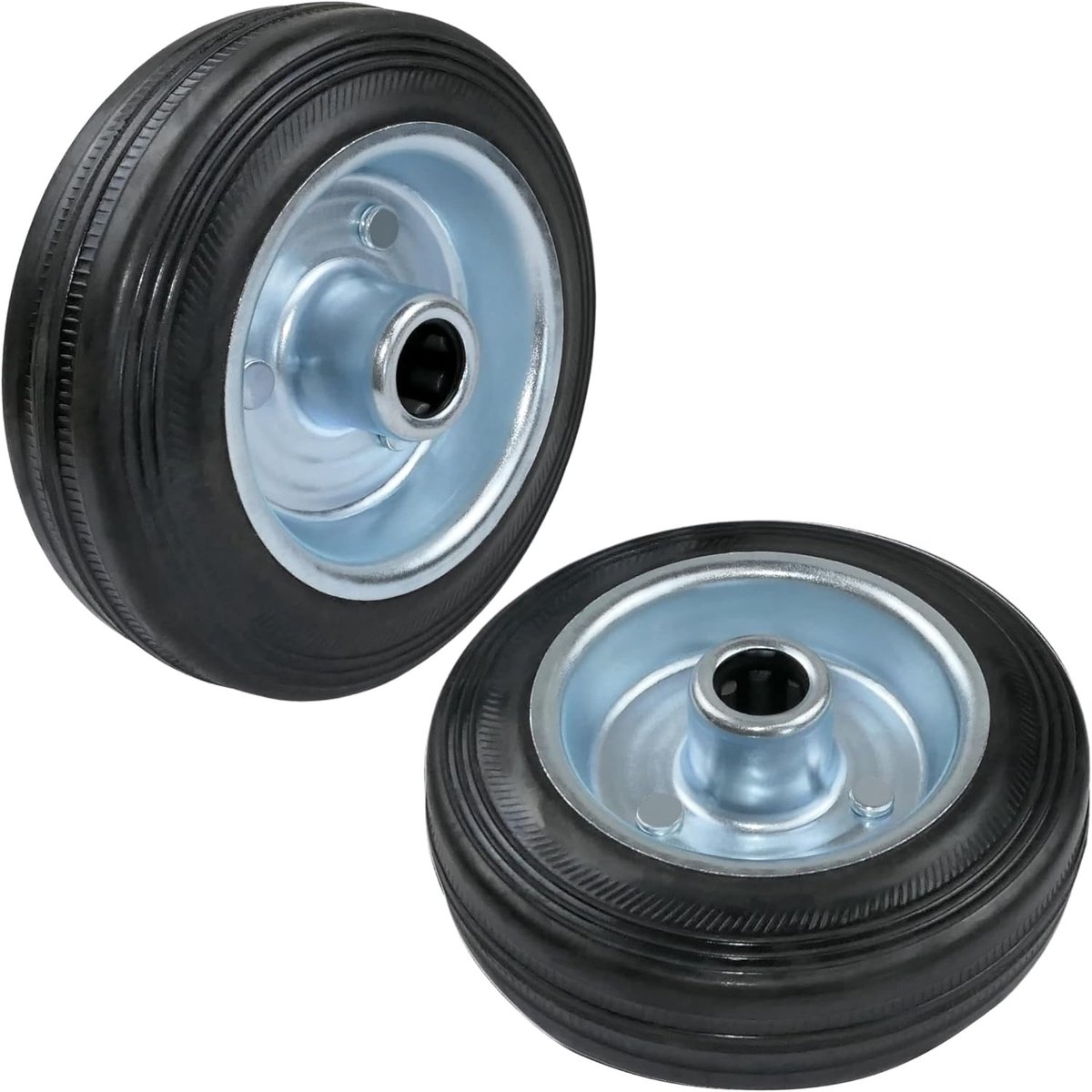 Kinderwagenwielen set van 2 - Ø 75 mm - rubber - duurzaam en stil rijden - SnelShoppen
