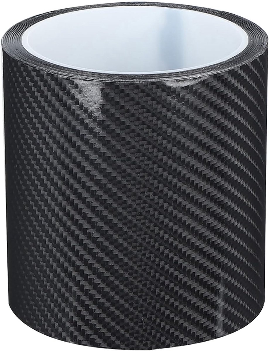 SnelShoppen - Carbon Fiber Strips Antikras Beschermfolie - Droge Carbon Fiber Vinyl Tape voor Autodeurrand Bescherming - 10cmx3m - Flexibel en Duurzaa