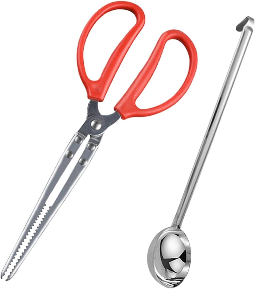 Haardtang - Vuur Klauw Grijper - Houtblokken Hanteren - Lange Steel - 29cm - Enkel kenmerk