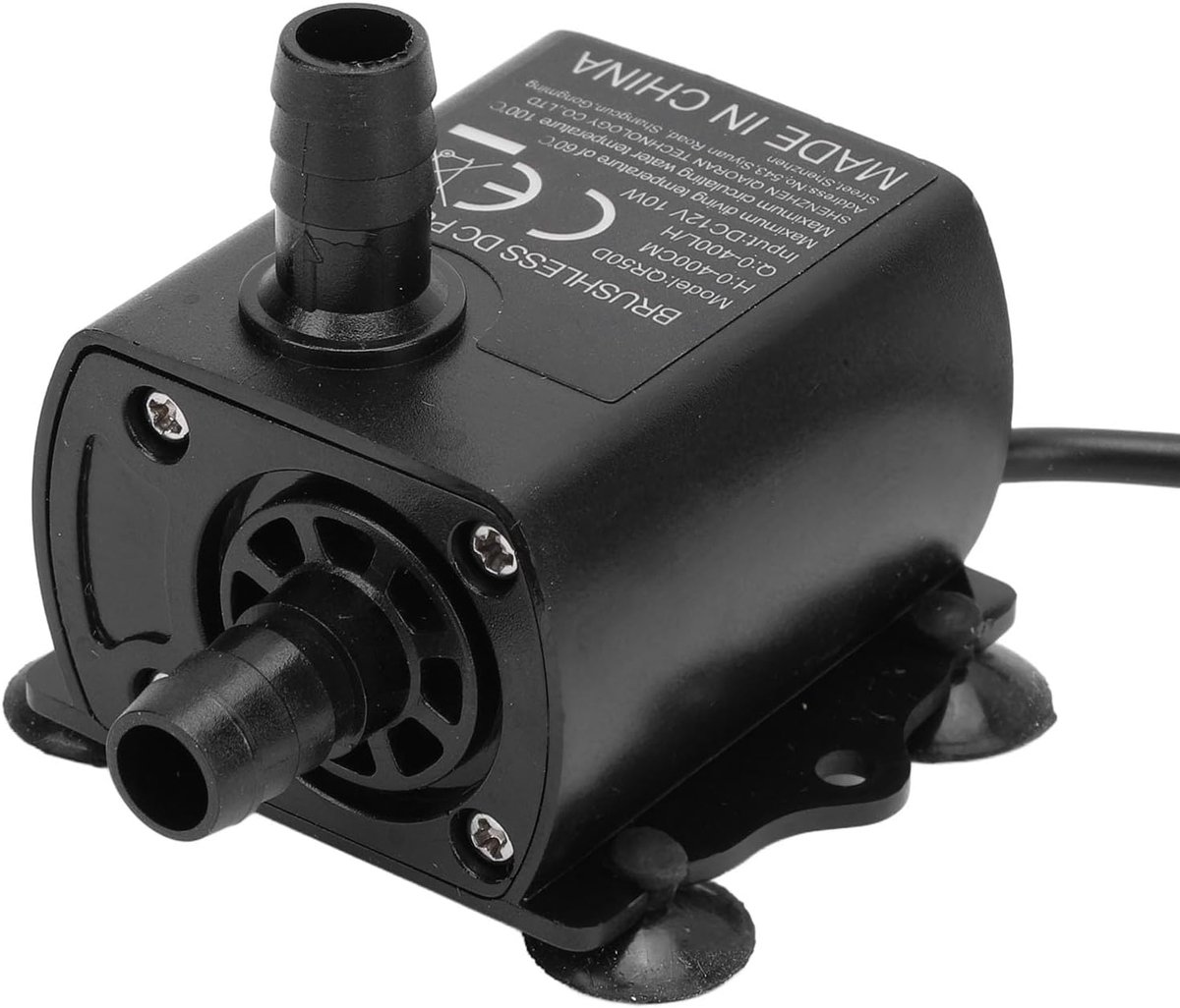 SnelShoppen - Submersibele Pomp 400L/H met 4m Hoogte, Ultra Stille Waterpomp voor Tuin, Vijver, Hydroponics en Aquarium