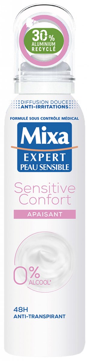 Mixa Expert Sensitive Skin Sensitive Comfort Kalmerende Anti-transpirant 48H Spray 150 ml