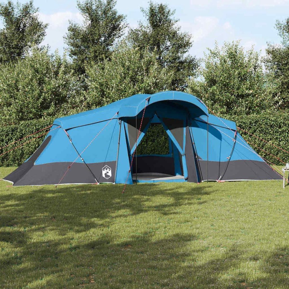 Grote Familietent - Kampeertent Outdoor - Kamperen en Outdoor - Inklapbaar en Draagbaar - 721 x 335 cm - Blauw Grijs