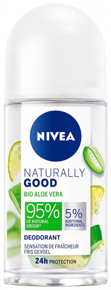 Nivea Deodorant Roller Naturally Good Aloe Vera - 50 ml
