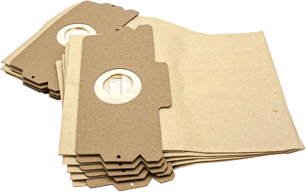 vhbw 10 stuks vervangende stofzakken voor Wolf 0160 / 160 voor stofzuigers - 12/15 27 cm x 23 cm zandkleurig