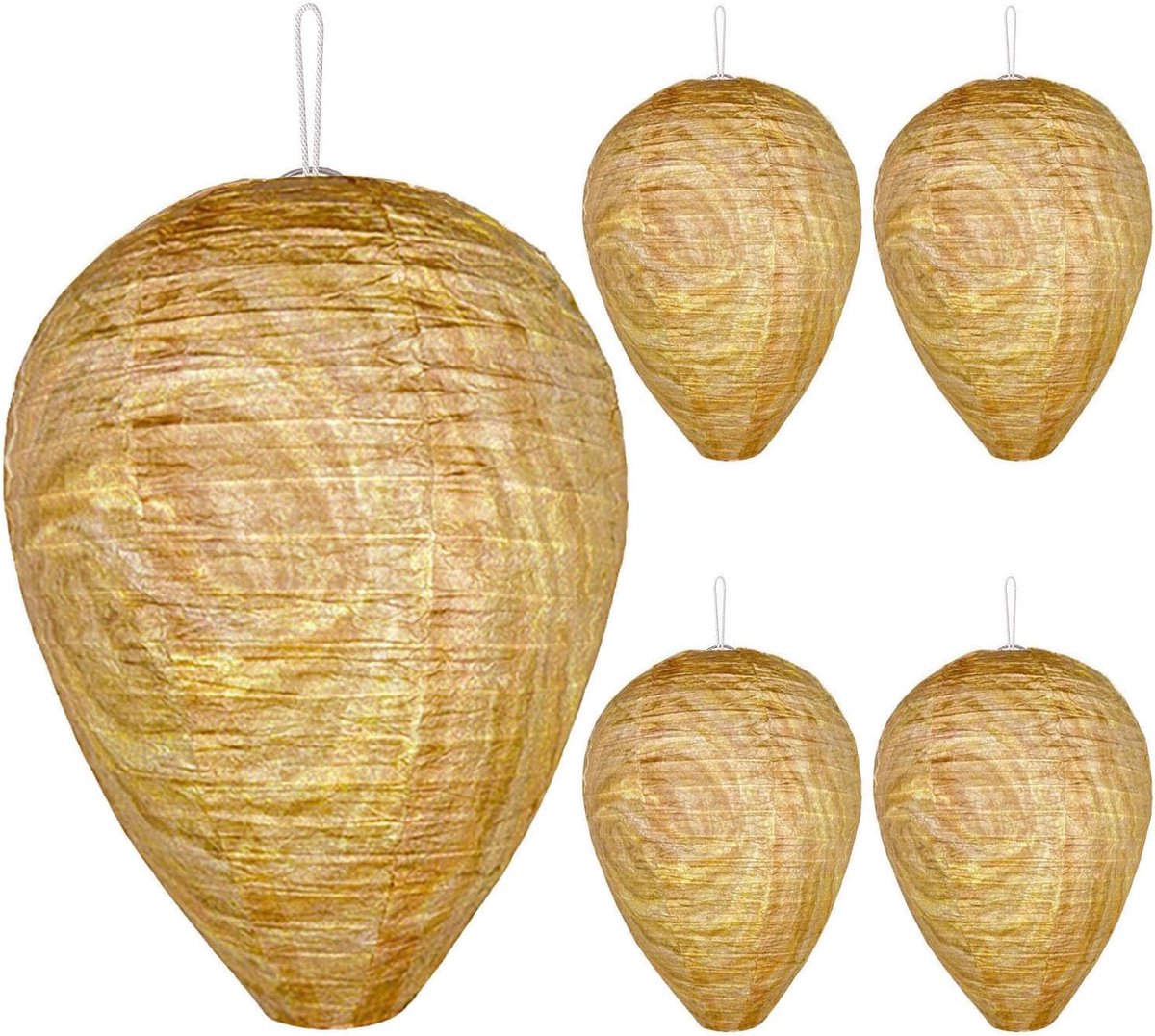 5 stuks kunstwespen, wespennest, horzelnest, worden gebruikt om buiten op te hangen, huis en tuin om je tegen wespen te verdedigen